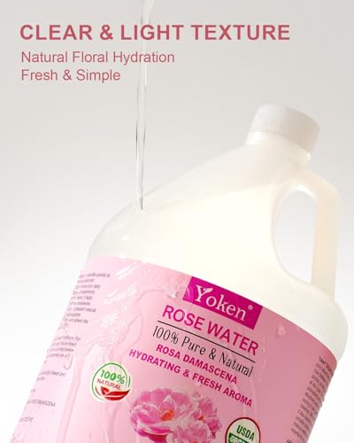 Yoken-Organic-Rose-Water-Toner-for-Face-100-Pure-Natural-Rosa-Damascena-Rose-Hydrosol-USDA-Certified-Organic-Hydrating-Rosewater-for-Skin-Hair-Alcohol-Free-Vegan-No-Dyes-0-3